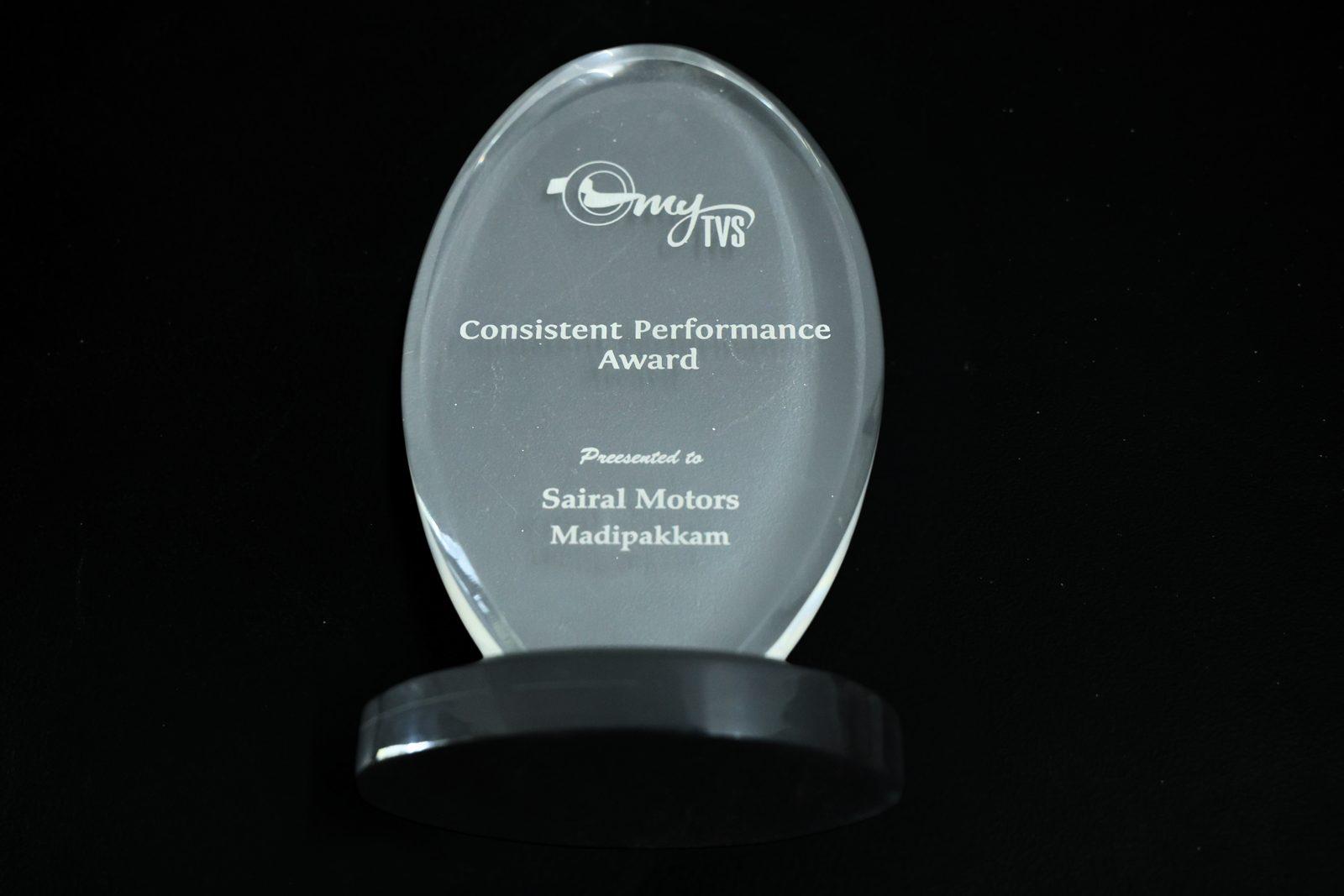 myTVS Consistent Performance Award — Sairal Motors, Madipakkam