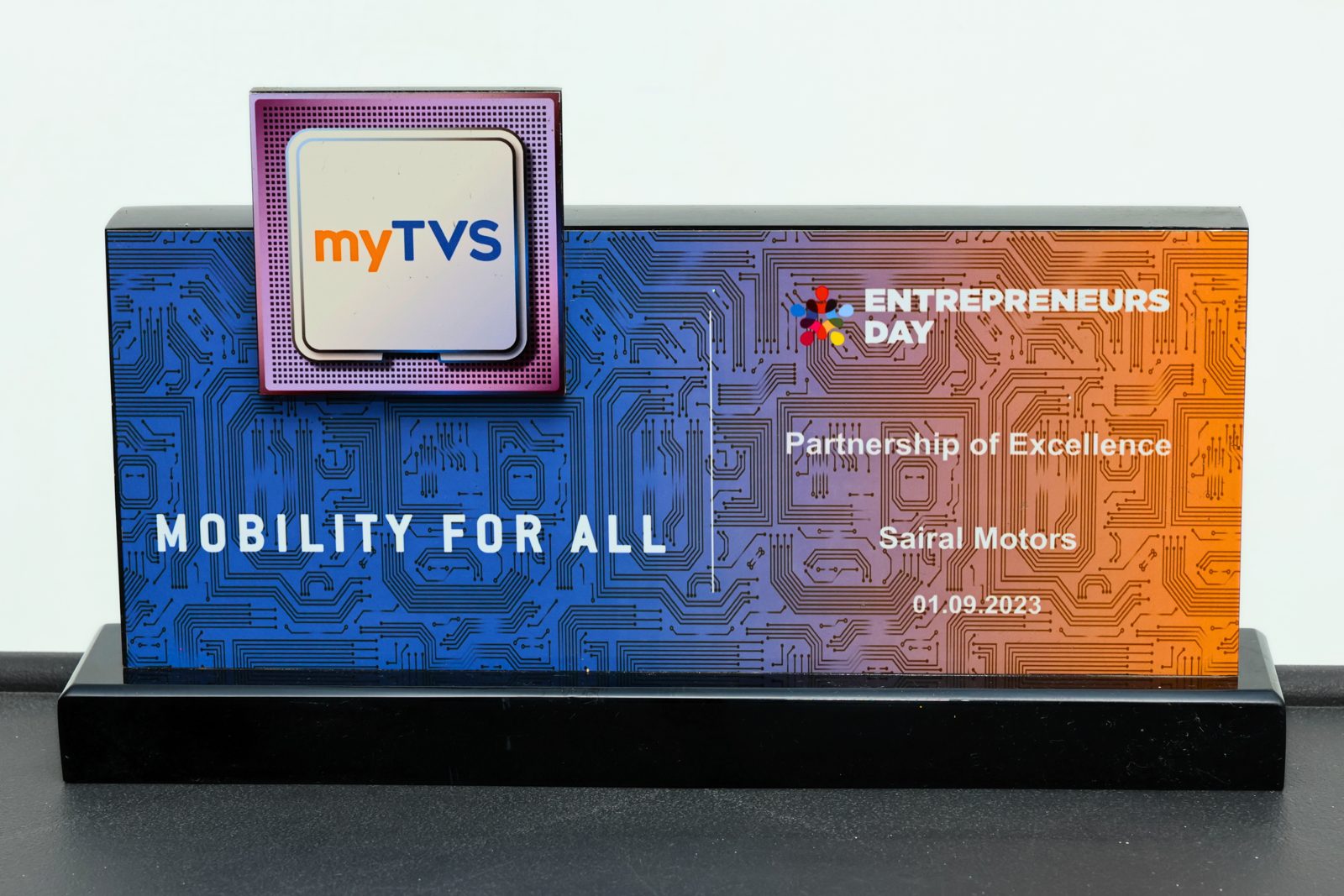 myTVS Partnership of Excellence Award 2023 — Sairal Motors